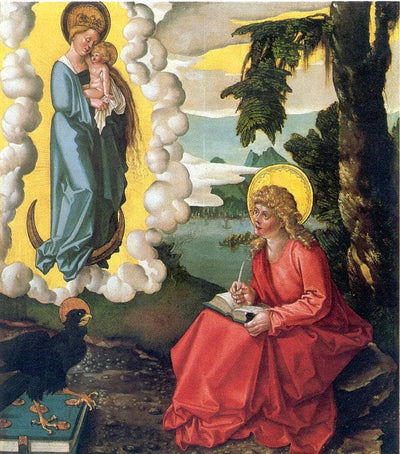 St John on Patmos in modern living room