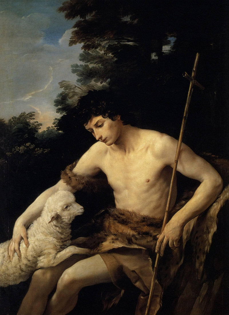 St. John the Baptist in the Wilderness by Guido Reni — Oil Painting Reproduction