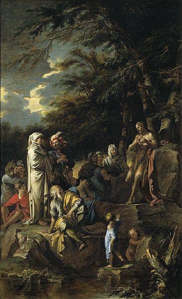 St. John the Baptist Preaching in the Wilderness in hallway