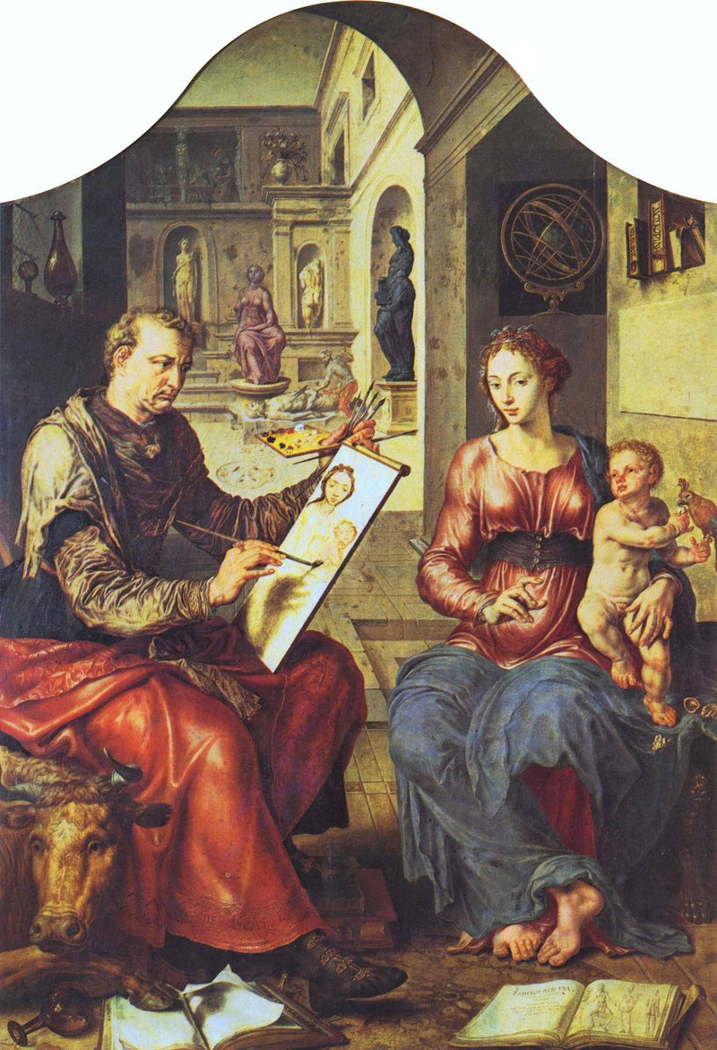 St. Luke Painting the Virgin by Maerten van Heemskerck — Oil Painting Reproduction