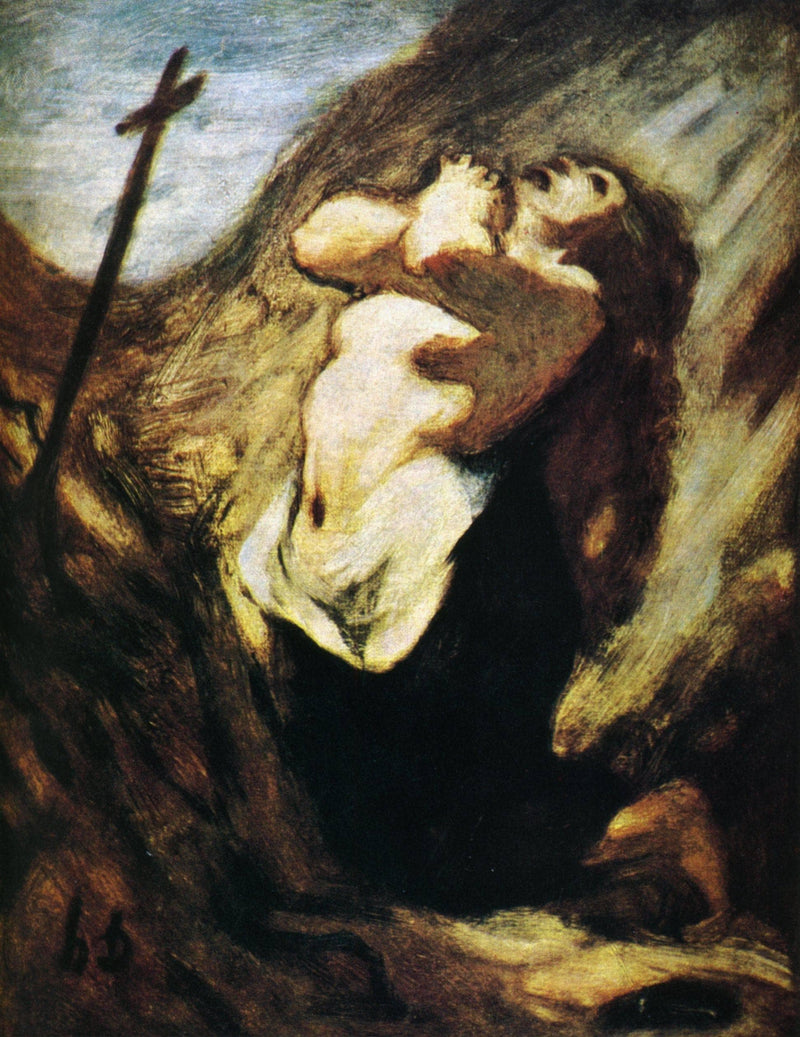 St. Magdalene in the Desert by Honore Daumier — Oil Painting Reproduction