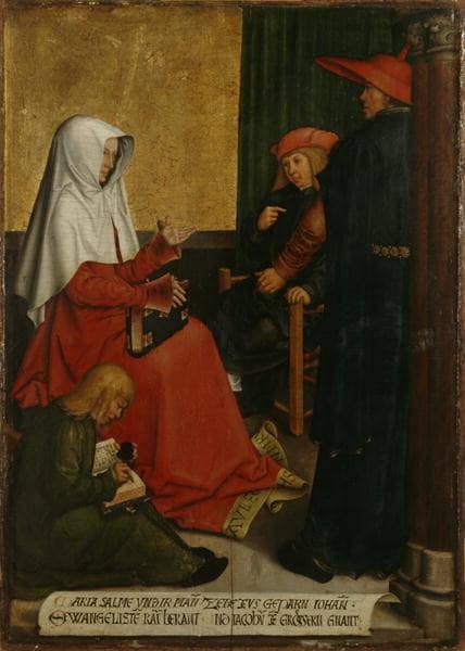 St. Mary Salome and Zebedee with John the Evangelist and James the Great by Bernhard Strigel — Oil Painting Reproduction