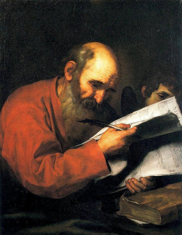 St. Matthew with the angel by Jusepe de Ribera — Oil Painting Reproduction