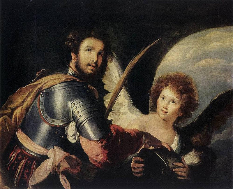 St. Maurice and the Angel by Bernardo Strozzi — Oil Painting Reproduction