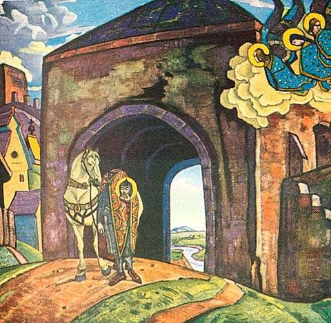 St. Mercurius of Smolensk by Nicholas Roerich — Oil Painting Reproduction