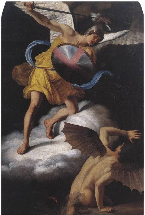 St. Michael and the Devil by Orazio Gentileschi — Oil Painting Reproduction