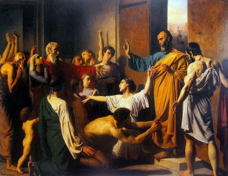 St. Peter, after his delivery from prison by the angel by William-Adolphe Bouguereau — Oil Painting Reproduction