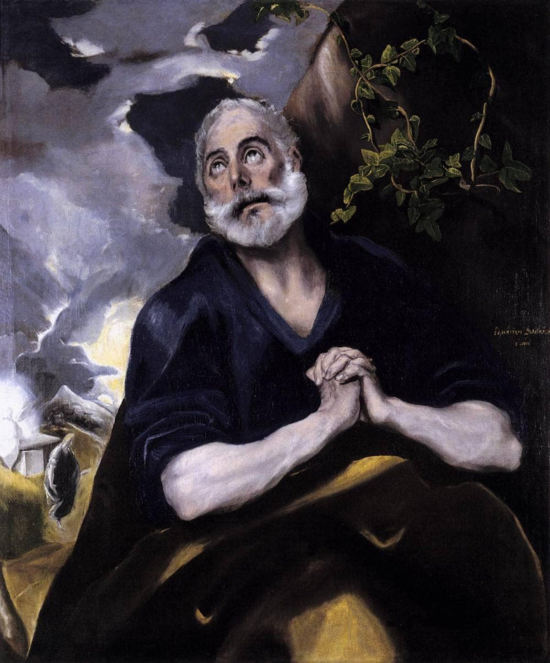 St. Peter in Penitence by El Greco — Oil Painting Reproduction