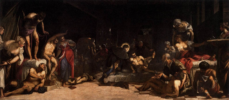 St Roch in the Hospital by Tintoretto, Oil Painting Reproduction