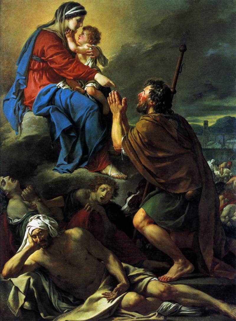 St. Roch Praying to the Virgin for an End to the Plague by Jacques-Louis David — Oil Painting Reproduction