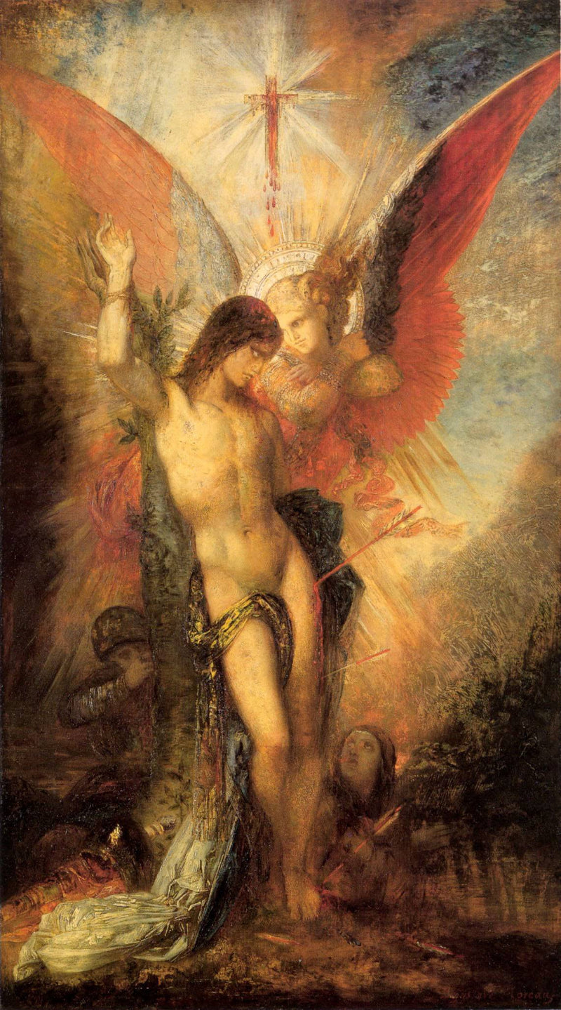 St. Sebastian and the Angel by Gustave Moreau — Oil Painting Reproduction