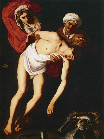 St Sebastian Attended by St Irene and Her Maid in living room