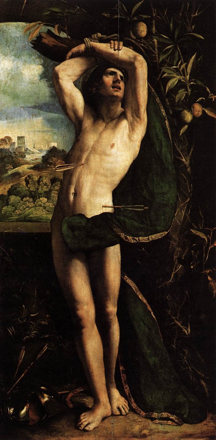 St Sebastian by Dosso Dossi, Oil Painting Reproduction