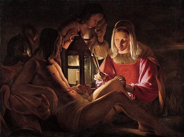 St. Sebastian with Lantern by Georges de la Tour — Oil Painting Reproduction