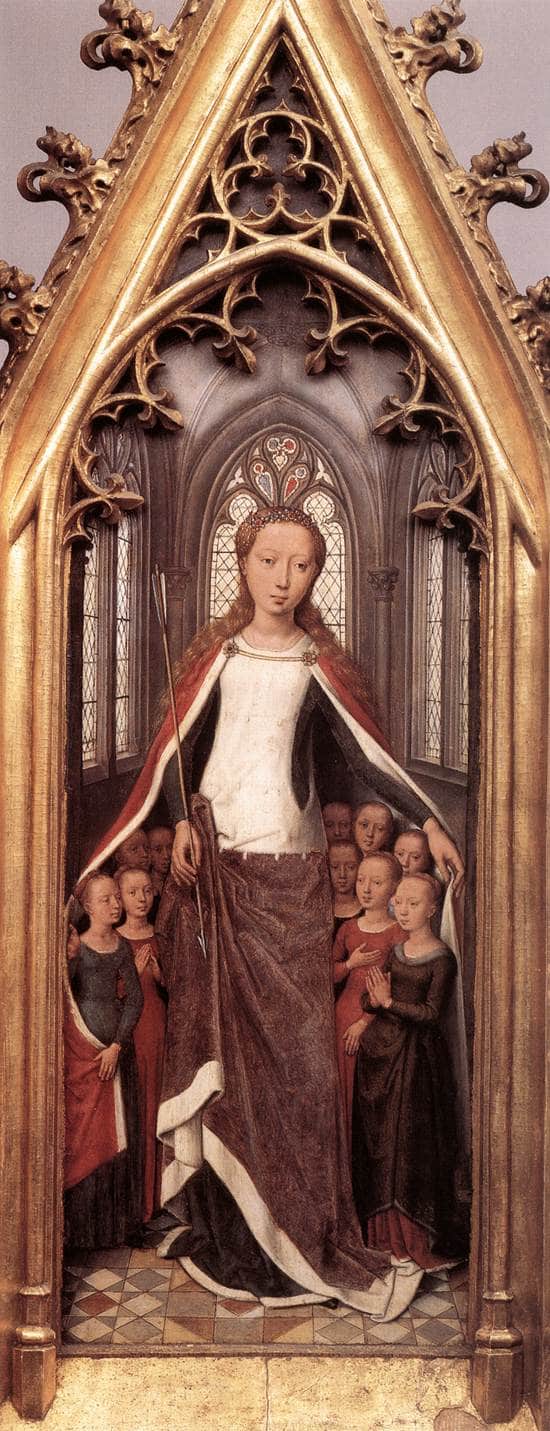 St. Ursula and the Holy Virgins, from the Reliquary of St. Ursula by Hans Memling, Oil Painting Reproduction
