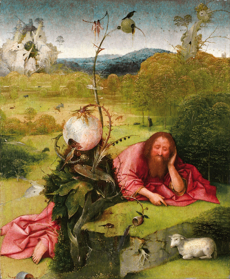 St. John the Baptist in Meditation by Hieronymus Bosch — Oil Painting Reproduction
