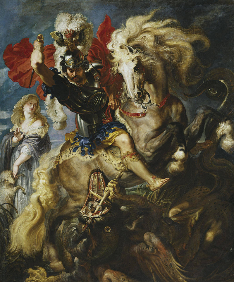 St. George and a Dragon by Peter Paul Rubens — Oil Painting Reproduction