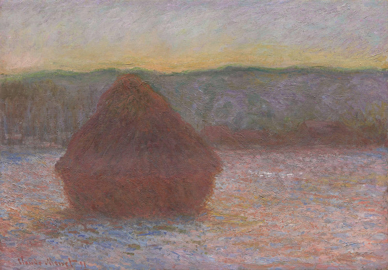 Stack of Wheat (Thaw, Sunset) by Claude Monet — Oil Painting Reproduction