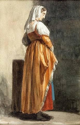 Standing Woman by Walery Eljasz Radzikowski — Oil Painting Reproduction