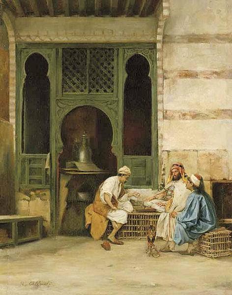 Chess Players by Stanislaw Chlebowski — Oil Painting Reproduction