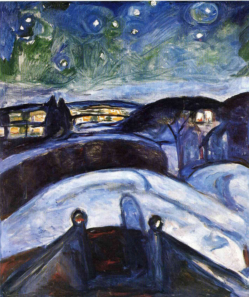 Starry night by Edvard Munch — Oil Painting Reproduction