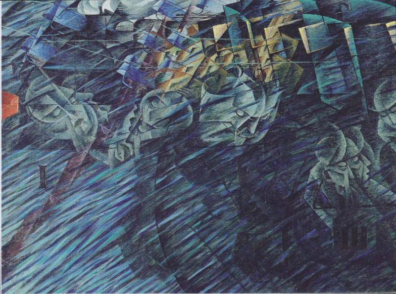 States of Mind: Those Who Go by Umberto Boccioni — Oil Painting Reproduction