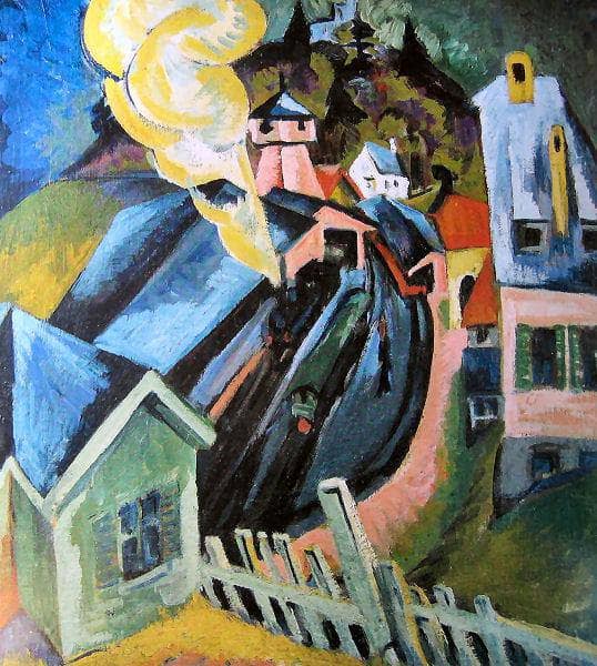Station in Königstein by Ernst Ludwig Kirchner — Oil Painting Reproduction