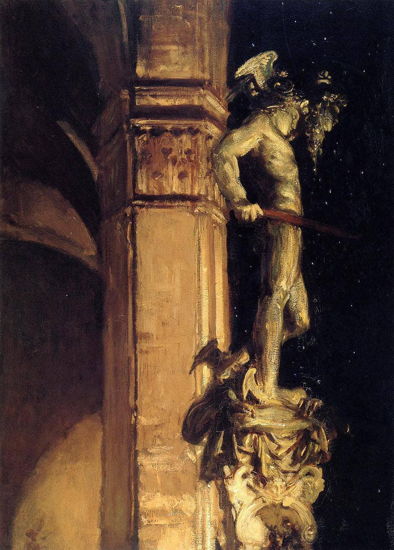 Statue of Perseus by Night by John Singer Sargent — Oil Painting Reproduction