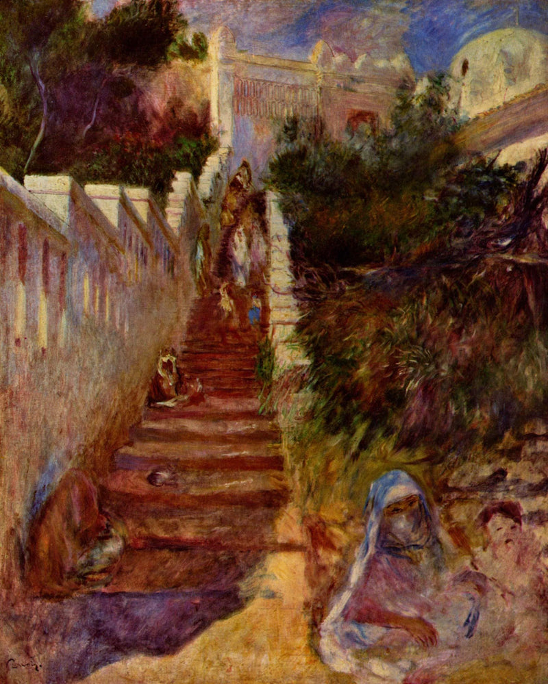 Steps in Algiers by Pierre-Auguste Renoir — Oil Painting Reproduction