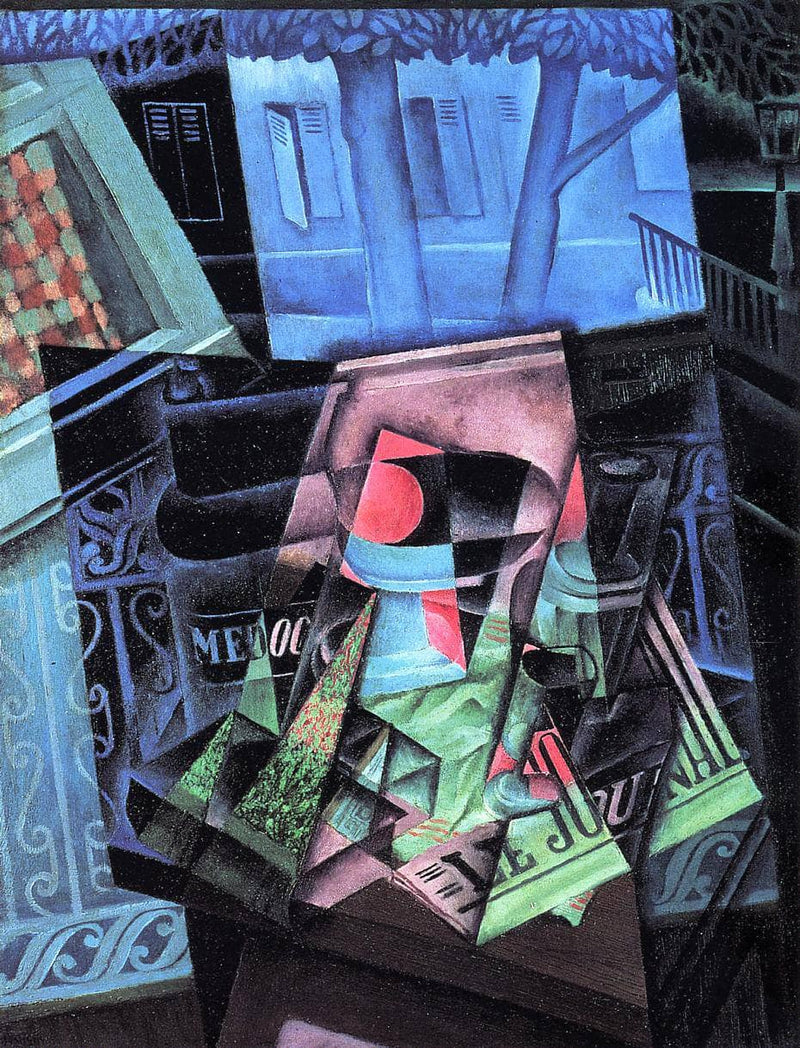 Still Life before an Open Window (Place Ravignan) by Juan Gris — Oil Painting Reproduction