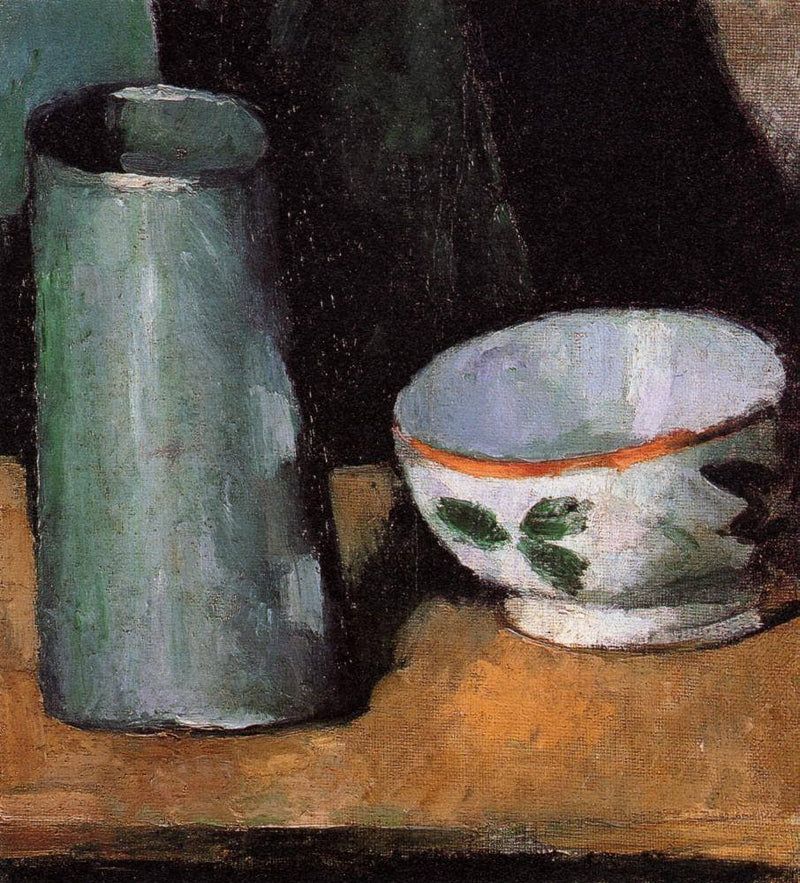 Still Life, Bowl and Milk Jug by Paul Cezanne — Oil Painting Reproduction