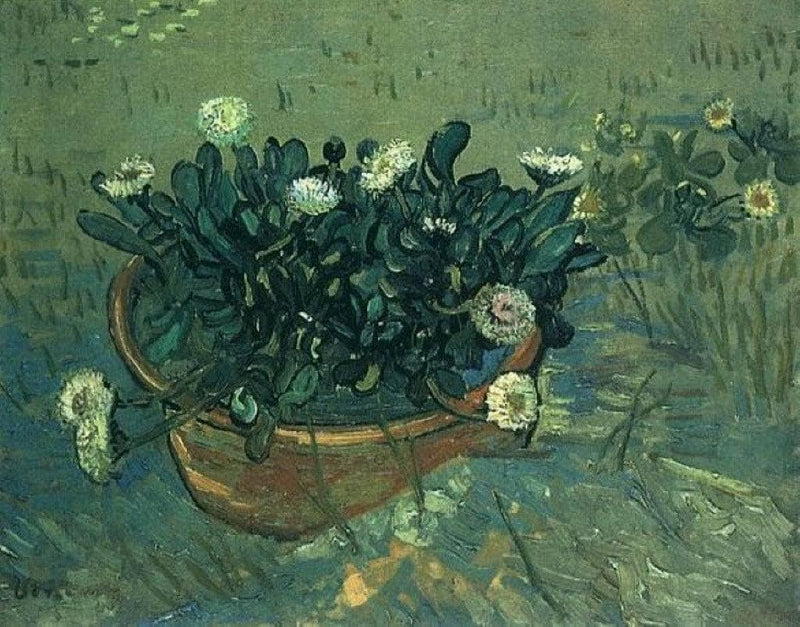 Still Life Bowl with Daisies by Vincent van Gogh — Oil Painting Reproduction