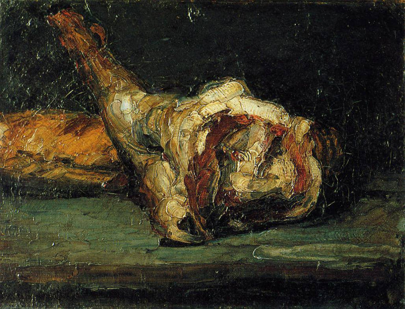 Still Life Bread and Leg of Lamb by Paul Cezanne — Oil Painting Reproduction
