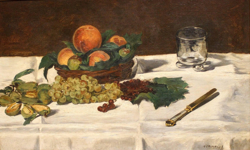 Still Life: Fruits on a Table by Edouard Manet — Oil Painting Reproduction