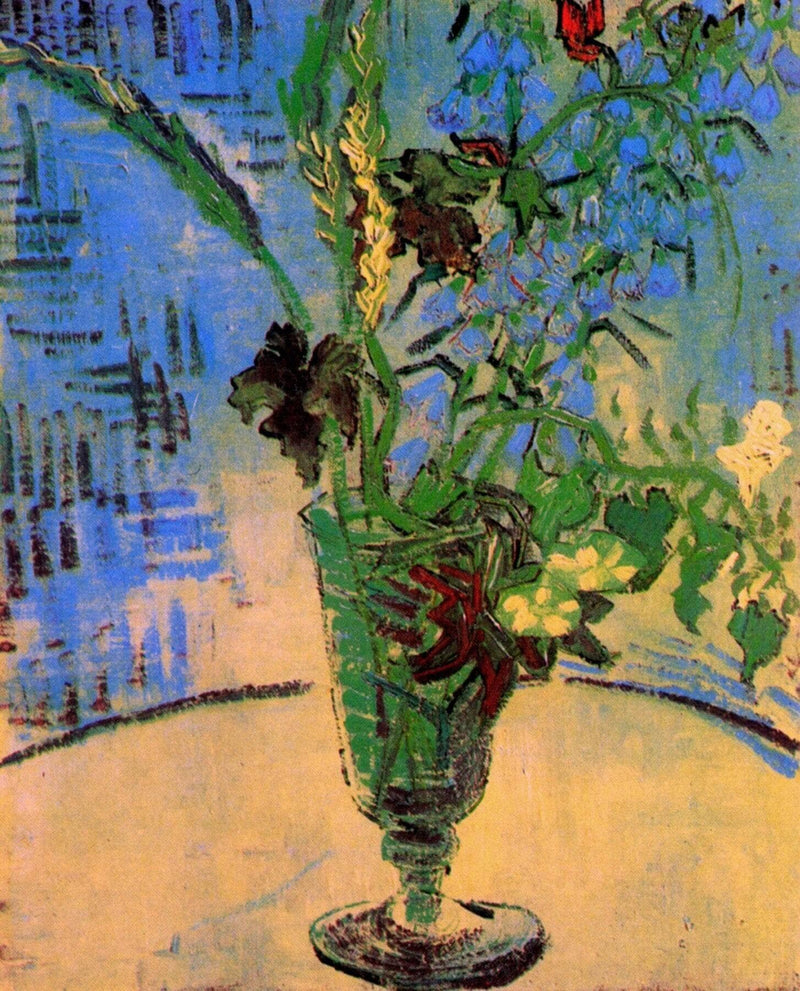Still Life Glass with Wild Flowers by Vincent van Gogh — Oil Painting Reproduction