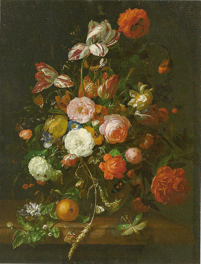 Still Life of Flowers in hallway