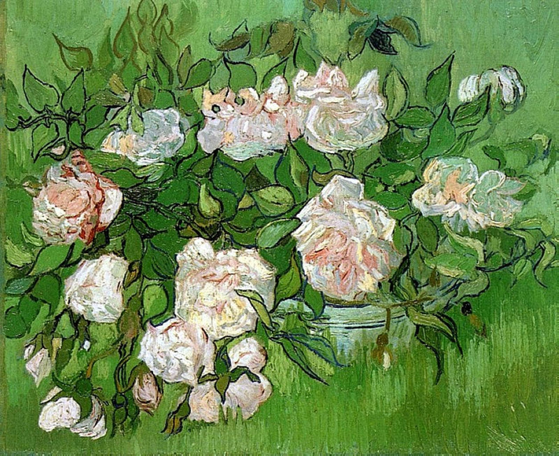 Still Life - Pink Roses by Vincent van Gogh — Oil Painting Reproduction