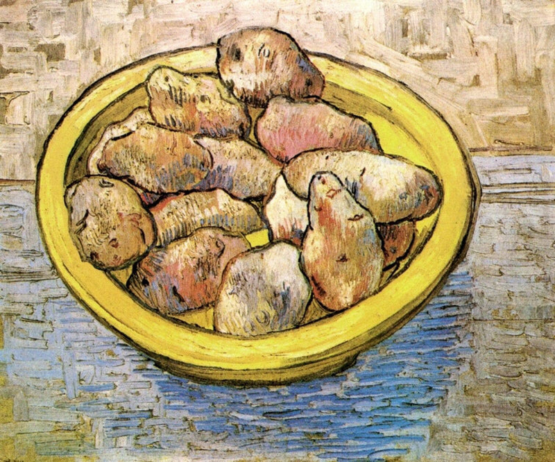 Still Life Potatoes in a Yellow Dish by Vincent van Gogh, Oil Painting Reproduction