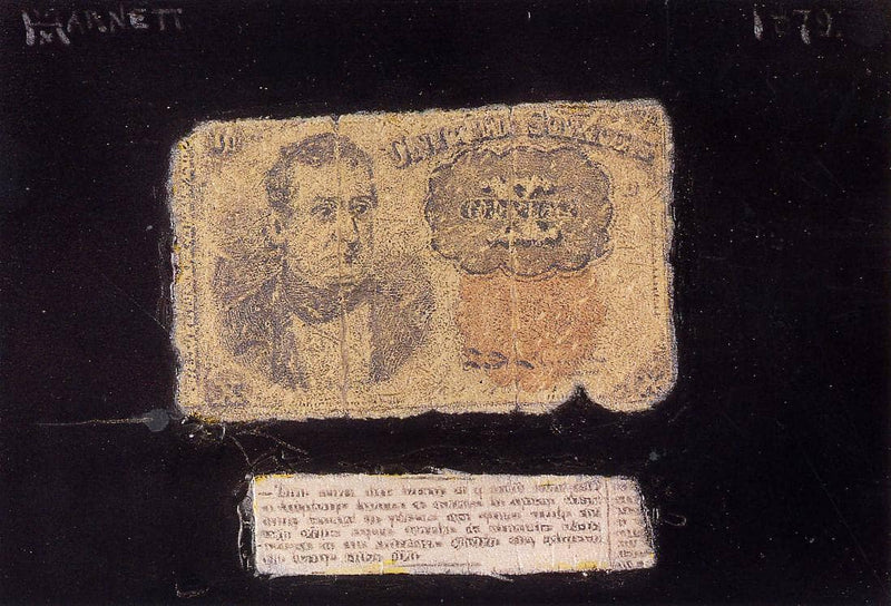Still Life: Ten-Cent Bill by William Michael Harnett — Oil Painting Reproduction