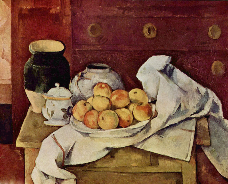 Still Life with a Chest of Drawers by Paul Cezanne — Oil Painting Reproduction
