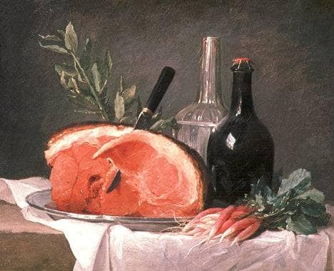 Still Life with a Ham by Anne Vallayer-Coster — Oil Painting Reproduction
