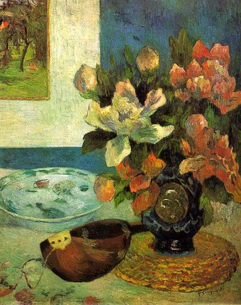 Still Life with a Mandolin by Paul Gauguin — Oil Painting Reproduction