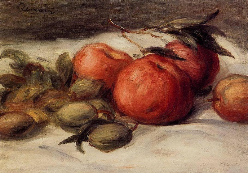 Still Life with Apples and Almonds by Pierre-Auguste Renoir — Oil Painting Reproduction