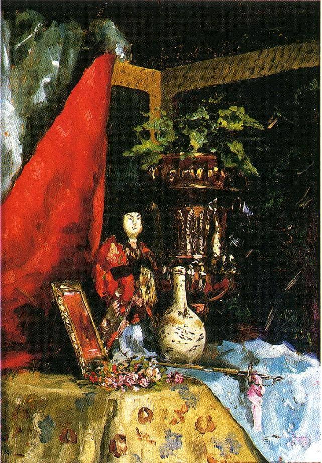 Still Life with Asian Objects by Julius LeBlanc Stewart — Oil Painting Reproduction