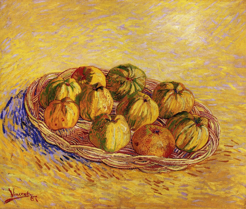 Still Life with Basket of Apples by Vincent van Gogh — Oil Painting Reproduction