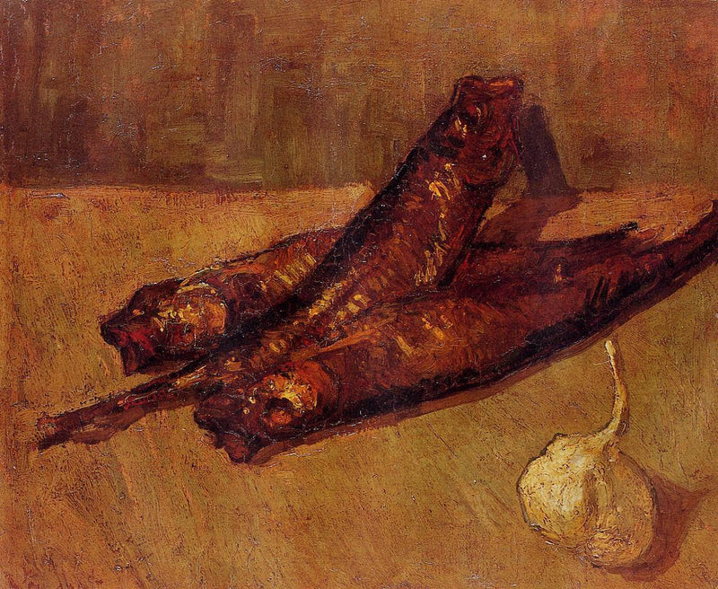 Still Life with Bloaters and Garlic by Vincent van Gogh — Oil Painting Reproduction