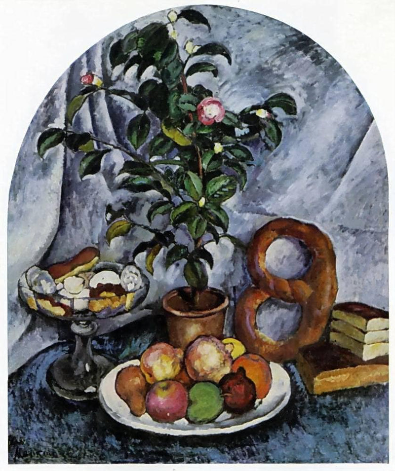 Still life with camellia by Ilya Mashkov — Oil Painting Reproduction