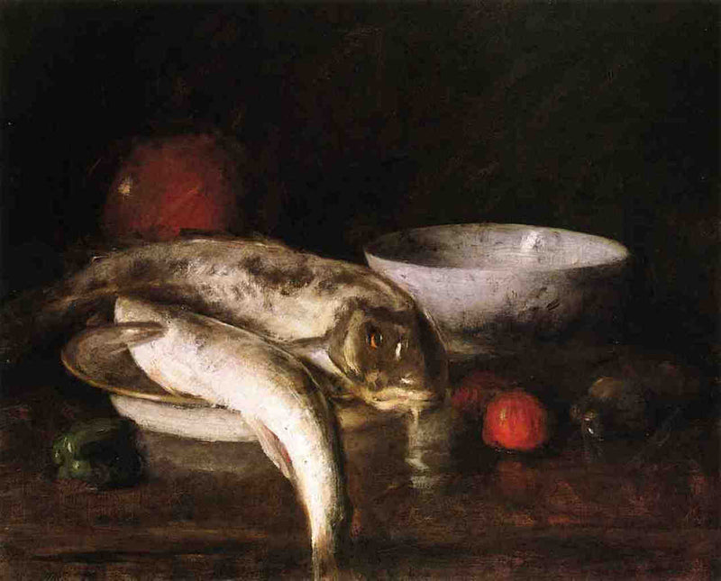 Still Life with Fish by William Merritt Chase — Oil Painting Reproduction