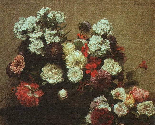 Still Life with Flowers by Henri Fantin-Latour — Oil Painting Reproduction