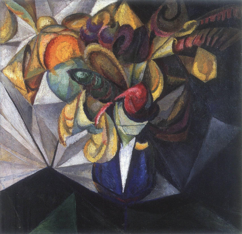 Still life with flowers by Oleksandr Bogomazov — Oil Painting Reproduction